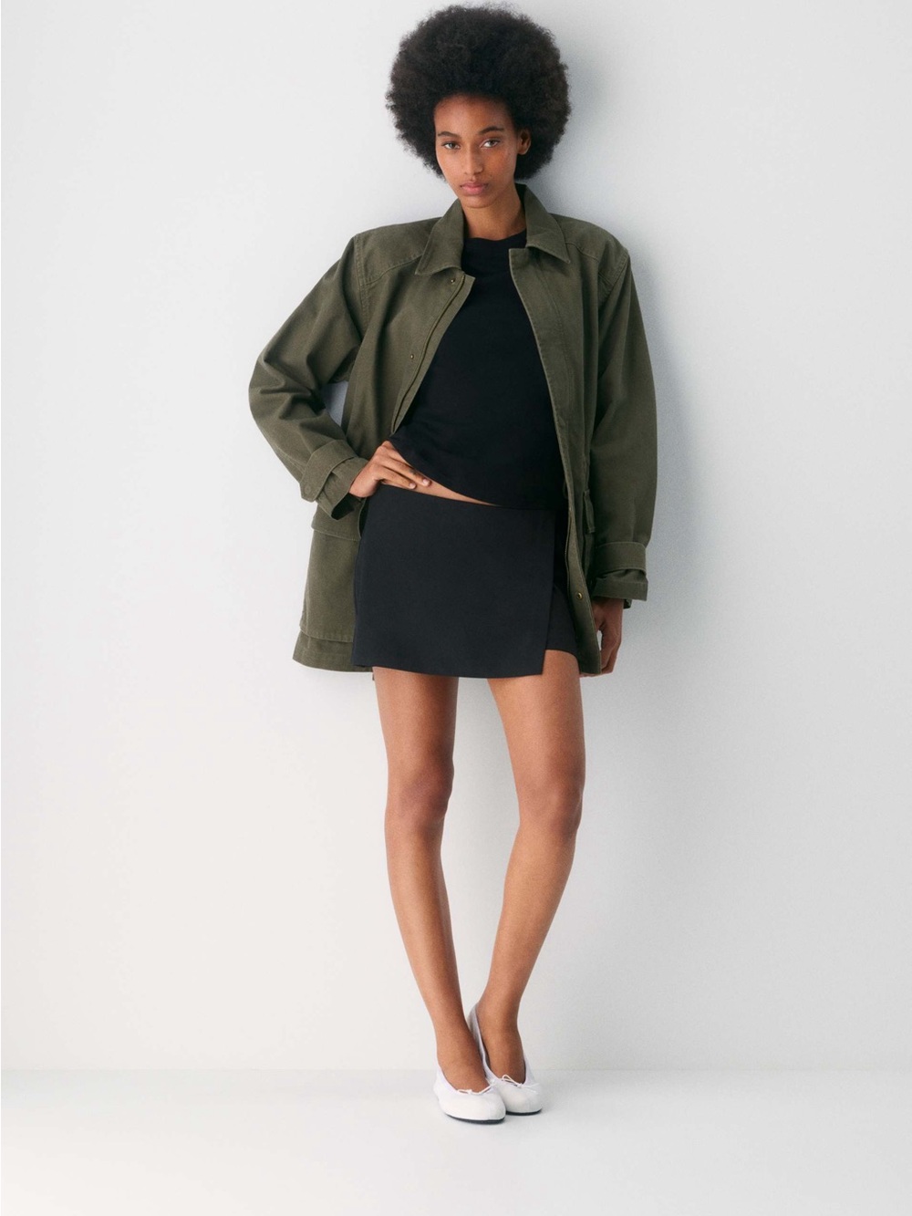 Sunday Best Black Mini Bramley Skort with Side Slit